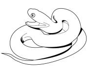Coloriage Serpent attentif