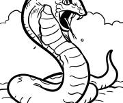 Coloriage Serpent au combat
