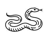 Coloriage Serpent au mouvement