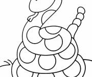Coloriage Serpent au repos