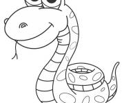Coloriage et dessins gratuit Serpent aux yeux froids en maternelle à imprimer
