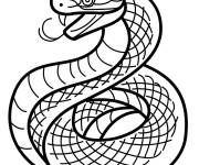 Coloriage serpent avec des &eacute;cailles