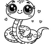 Coloriage serpent avec grands yeux ps