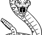 Coloriage Serpent avec l'intention d'attaquer