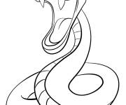 Coloriage Serpent avec sa grosse bouche ouverte