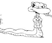 Coloriage Serpent avec un gilet