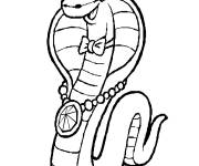 Coloriage Serpent avec une Diamonds