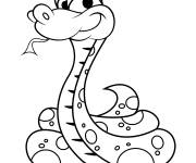 Coloriage Serpent challengeant