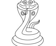 Coloriage Serpent Cobra aUx beaux yeux