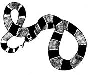 Coloriage Serpent colorié