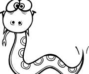 Coloriage Serpent confus