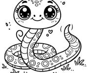 Coloriage Serpent de maternelle