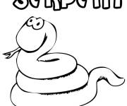 Coloriage Serpent dormant
