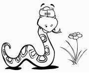 Coloriage Serpent drole