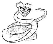 Coloriage Serpent drole de dessin anim&eacute;