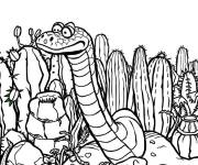Coloriage Serpent du D&eacute;sert en action