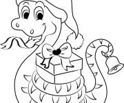 Coloriage Serpent du Nouvel An