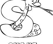 Coloriage et dessins gratuit Serpent en anglais est snake à imprimer