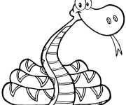 Coloriage Serpent en caricature