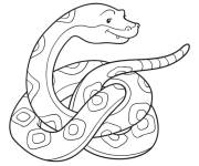Coloriage Serpent en cercle