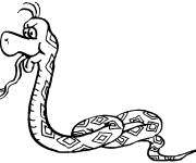 Coloriage Serpent en colere