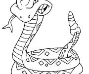 Coloriage Serpent en col&egrave;re pour enfant