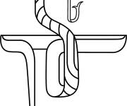 Coloriage Serpent en logo