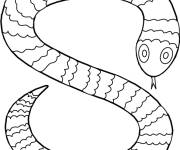 Coloriage Serpent en noir et blanc