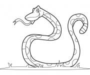 Coloriage Serpent en S