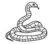 Coloriage Serpent en spirale maternelle