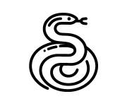 Coloriage Serpent en spirale ps