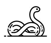 Coloriage Serpent en vecteur ps