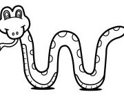 Coloriage Serpent funny