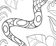 Coloriage Serpent glissant dans la jungle