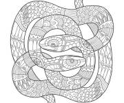 Coloriage Serpent hypnotique