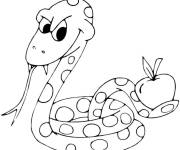 Coloriage Serpent imprudent