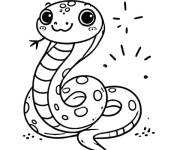 Coloriage serpent joueur