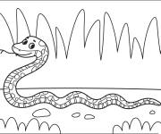 Coloriage Serpent joyeux