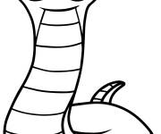 Coloriage Serpent kawaii mignon
