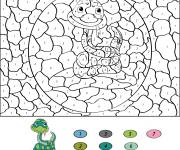 Coloriage Serpent magique par num&eacute;ro