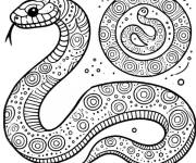 Coloriage Serpent mandala