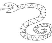 Coloriage Serpent maternelle au crayon