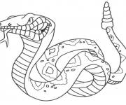 Coloriage Serpent m&eacute;chant