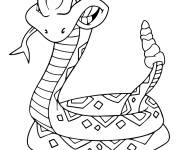 Coloriage Serpent m&eacute;chant enroul&eacute;