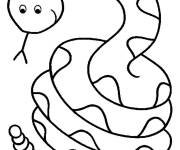 Coloriage Serpent migon dessin&eacute; pour toddlers