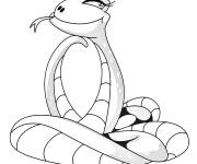 Coloriage Serpent montrant son charme