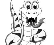 Coloriage Serpent pacifiste