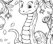 Coloriage Serpent Pomme Arbre