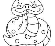 Coloriage Serpent pour enfants d'&acirc;ge pr&eacute;scolaire