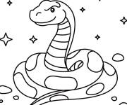 Coloriage Serpent pour l'&eacute;cole primaire